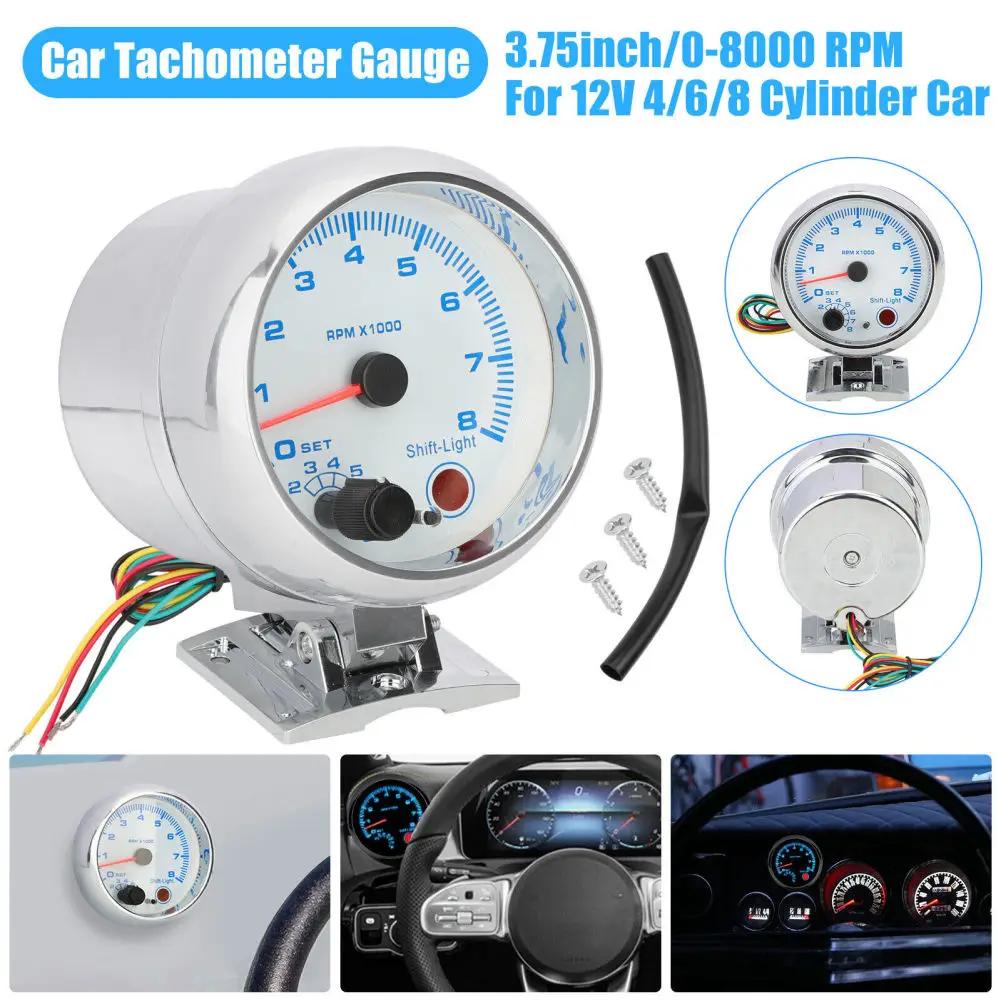 ڵ Ÿڹ ,  Ʈ, 0-8000 RPM LED Ÿ  跮, κ 4/6/8 Ǹ, 12V  , 3.75 ġ